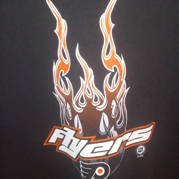 NHL MENS GILDAN PHILA FLYERS BLACK TEE SZ XL - Picture 2 of 6